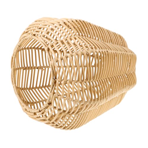 CTIRCHIU 藤編ペンダントライトシェード プラスチック製耐久性ランプカバー 素朴な装飾用吊り下げ灯室内用