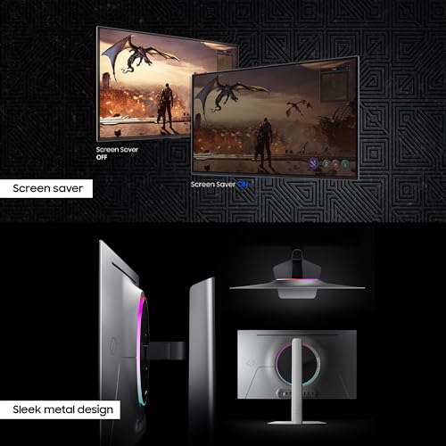 Image of Samsung 67.8 cm (27 inch) Odyssey OLED QHD 2K Gaming, 360Hz, 0.03ms GTG, Height Adjustable, Dynamic Cooling, Sleek Metal Design, Glare Free, AMD FreeSync Premium Pro (LS27DG600SWXXL, Black)