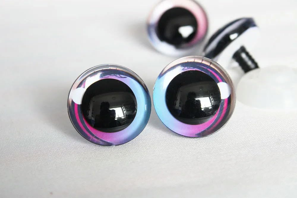 Yeux de sécurité 3D pour réparer et créer des peluches, pupille de poupée comique de 12-35 mm