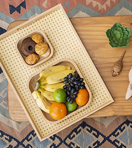 Bandeja de Bambu Retangular Palhinha 48cm - Oikos