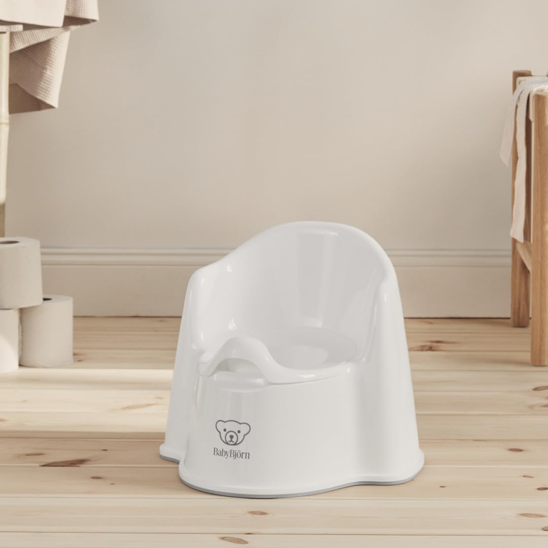 Bundle of BabyBjörn Pot Fauteuil, Blanc/Gris + Marchepied, Blanc/Gris