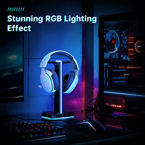 Gtheos 2.4Ghz Wireless Gaming Headset For Pc, Ps4, Ps5, Mac, Nintendo Switch, Bluetooth 5.0 Gaming Headphones With Detachable Noise Canceling Microphone, Stereo Sound, 3.5Mm Wired Mode For Xbox Series #TOP5