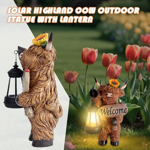 Figurine animal de pelouse résolvant le manque de luminosité extérieure avec sa lanterne intégrée - 3