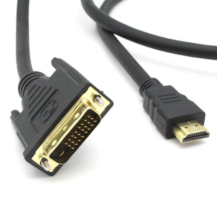 Image of 1.8m / 5.90ft DVI to HDMI Cable, HDMI Male to DVI Male Bi-Directional Adapter Cable, 24+1 | High Speed Cable Support 1080P HD for Raspberry Pi, Roku, Xbox One.