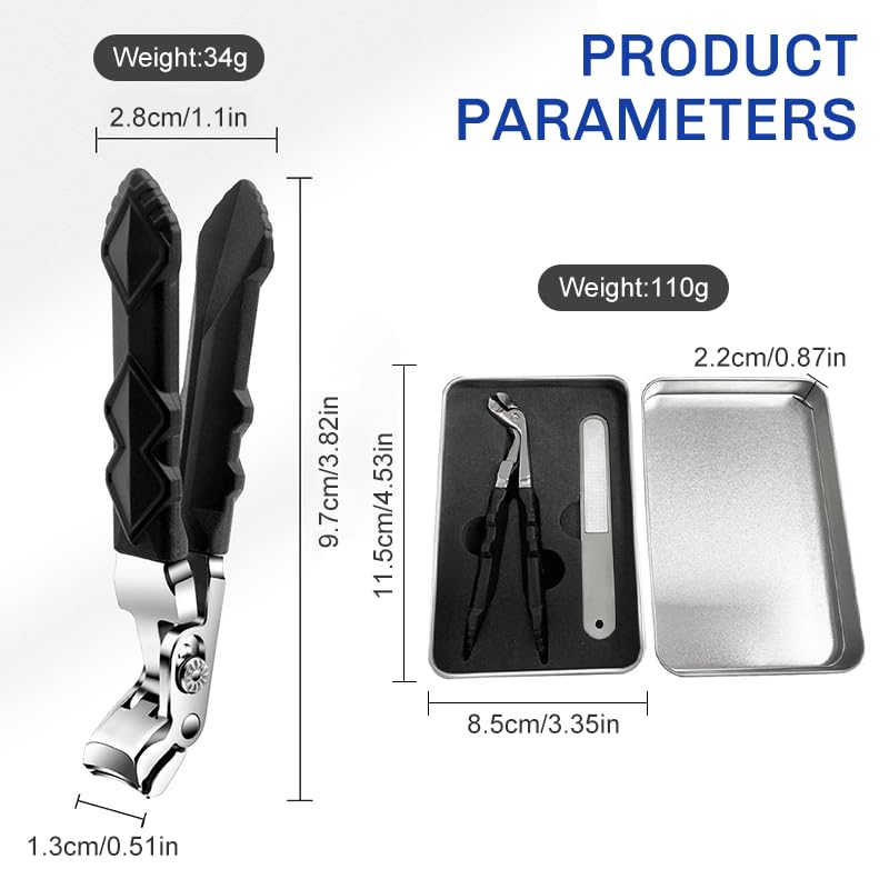 Image of Clipmaster Pro Nail Clippers,2025 New Nail Clipper, Clipmaster Pro Toenail Clippers, Large Angled Head Toenail Clippers with Wide Opening, for Seniors Thick Toenails (1 Set)