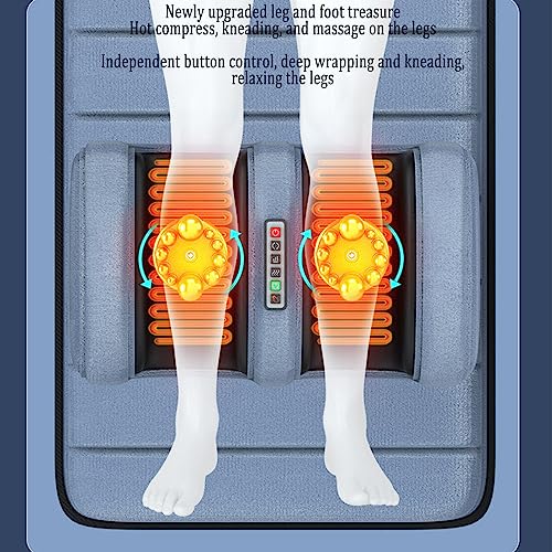 Alfombrilla de masaje eléctrica con almohadilla térmica, cojín multifuncional para espalda, cuello, hombros y piernas, masaje de cuerpo completo y relajación