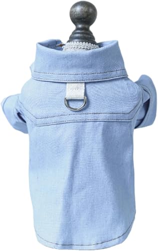 Camisas para perros pequeños, ropa de gato, overoles de mezclilla, pijamas de otoño para cachorros, camisetas transpirables para mascotas, ropa de
