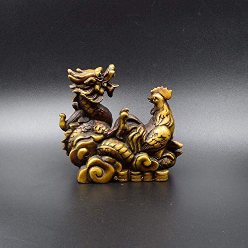 Statue de poulet du zodiaque H3TF5J en cuivre, cadeau idéal d'artisanat