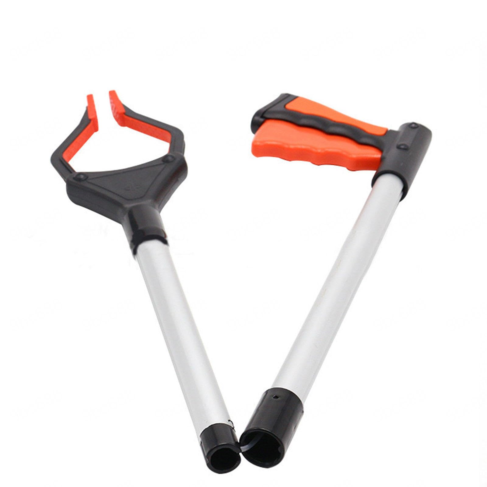 AMNOOL Grabber Extra Lungo da 32 Pollici per Anziani - Pinza Pieghevole e Strumento di Presa con Ganascia Rotante (Confezione da 2),Orange