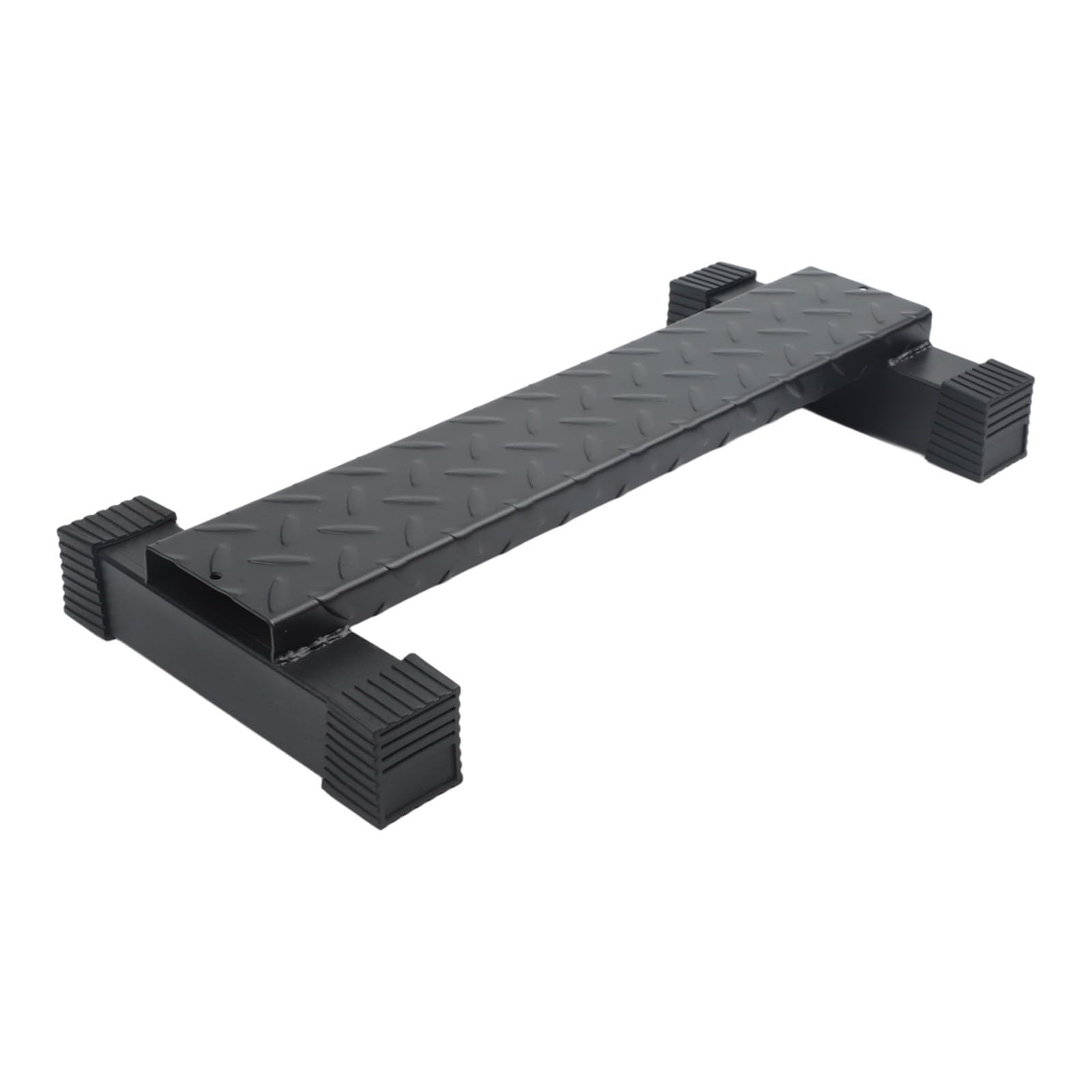 Barra per sollevamento polpacci in acciaio per squat e allenamento di forza, superficie antiscivolo, protegge il pavimento, per macchina Smith e supporto squat, 55 x 27 x 8 cm, nero