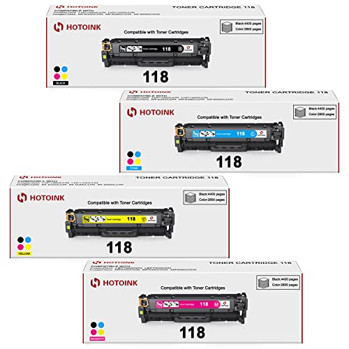 118 Remanufactured Toner Cartridge Replacement for Canon 118 Compatible with Canon Color ImageCLASS MF8580cdw MF8380cdw MF8350cdn MF726cdw LBP7200cdn Printer (4 Pack)