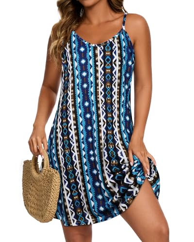 Image of JOELLYUS Womens Spaghetti Strap Dress Summer Dresses Beach Cover Ups Casual Sundresses with Pockets 2026