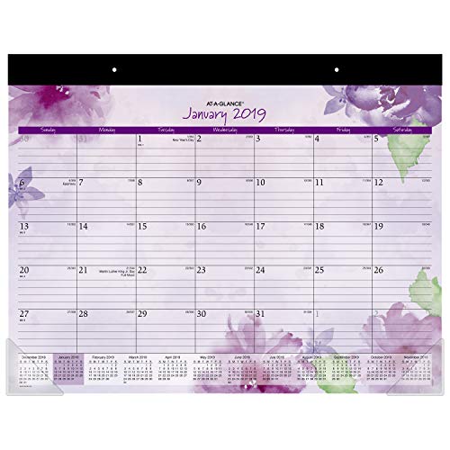 AT-A-GLANCE 2019 Desk Calendar, Desk Pad, 21-3/4