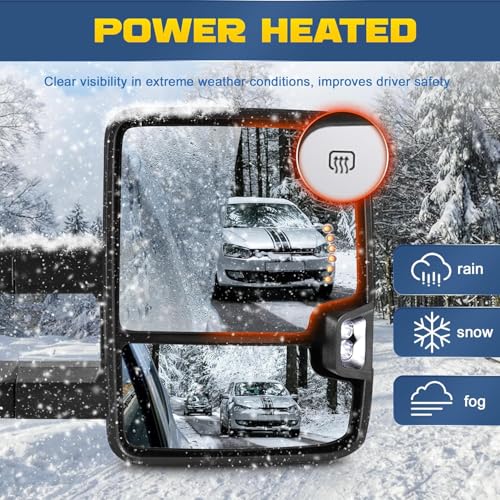 Pair Power Heated Tow Mirrors Compatible with 2019-2022 Dodge Ram 2500 3500 by AUTOSTARSHIP - Image 5