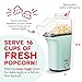Dash Fresh Pop Popcorn Maker - Oil-Free, Air Popcorn Popper - With Measuring Cup & Recipe Guide - Perfect for Movie Nights - 16 Cups, Aqua