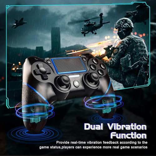 Lyyes PS4 Controller 2 Pack, Wireless PS4 Controllers with Non-Slip Grip Motion Sensing Compatible for PS4 Console