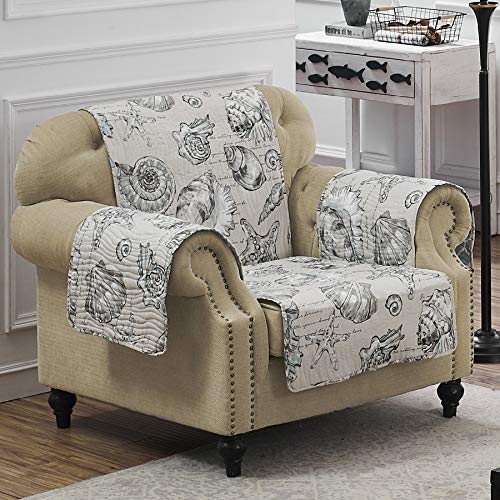Barefoot Bungalow Cruz Arm Chair Protector, Armchair, Linen #TOP16