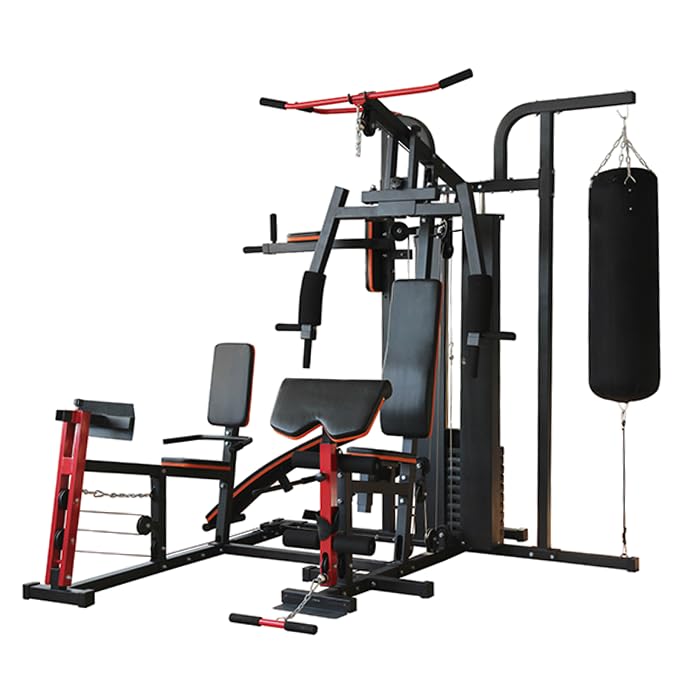 BodyTrain Advanced 3 Station Home Multi Gym With Punch Bag and 60kg Weight Stack - Image 5
