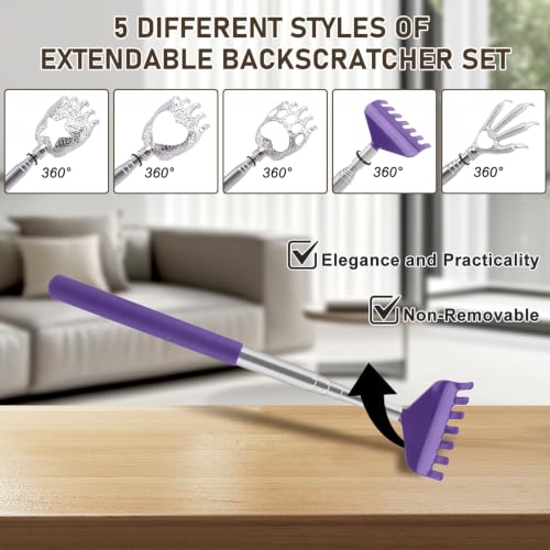 Image of SIKEMAY 5 Pack Back Scratcher, Stocking Stuffers for Men Women Adults