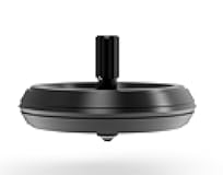 Plexity Labs UFO Tops Lake Superior - Metal Spinning Fidget Top - Inspired by The 1953 Lake Superior UFO Incident - Black Stainless Steel