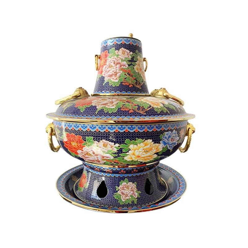 Hot Pot Cloisonné de Cobre 34cm Tradicional