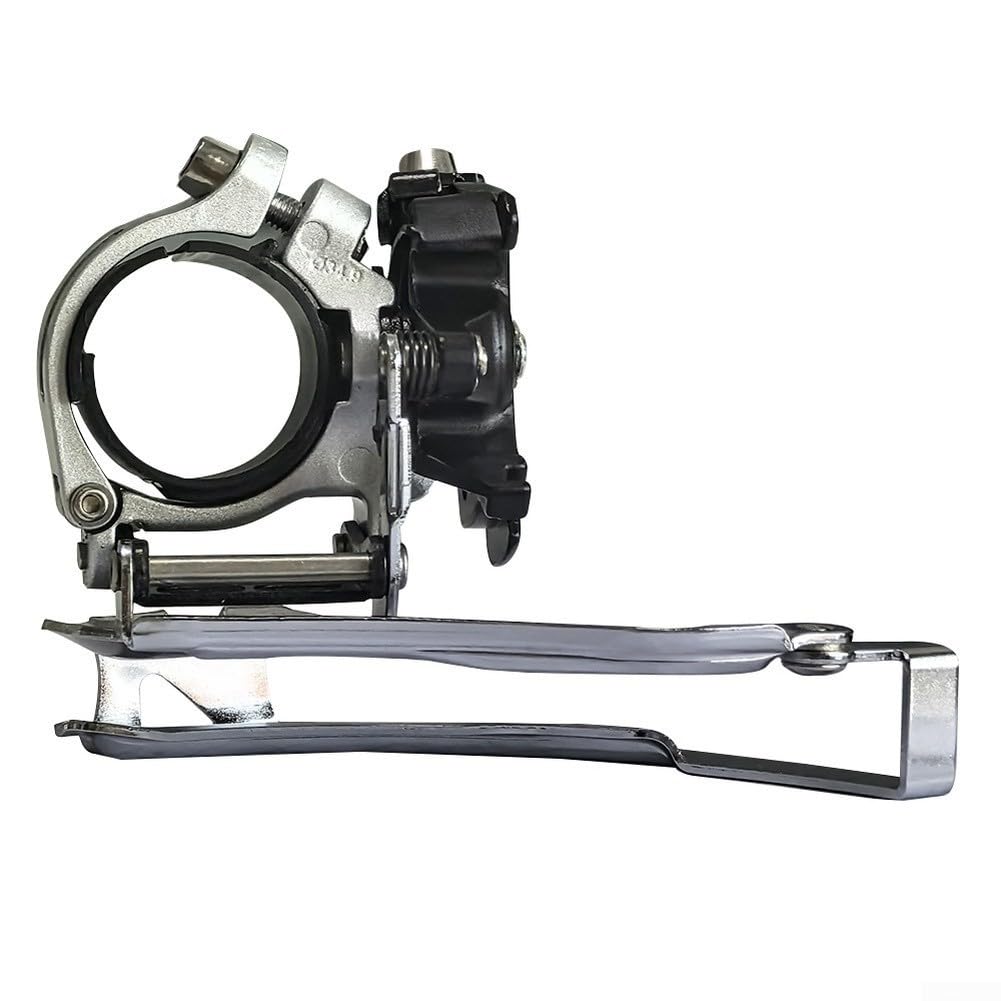 Deragliatore anteriore per mountain bike, 7/8/9 velocità, Dual Pull per corona 22-32-44T, lega di alluminio 31,8/34,9 mm, morsetto nero