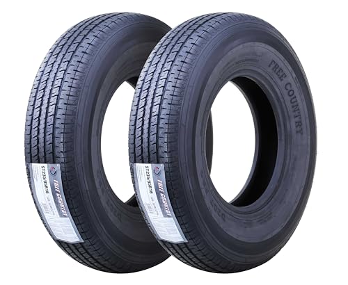 Image of Free Country GRAND RIDE Set 2 PremiumTrailer Tires ST235 /85R16 Radial 12PR Load Range F w /Scuff Guard
