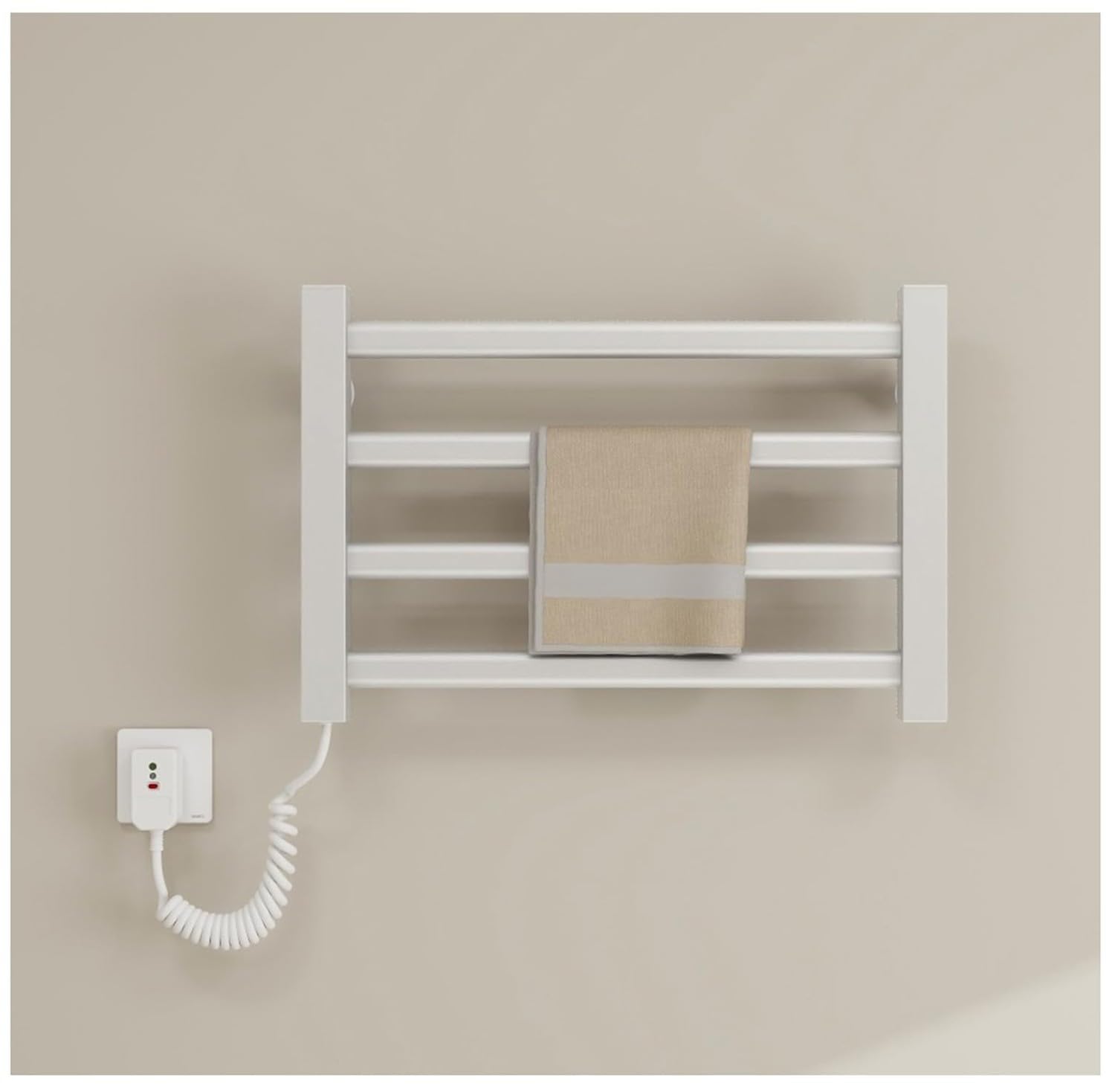 Portasciugamani Elettrico Scaldasalviette Radiatore Da Bagno Elettrico Portasciugamani Intelligente, 80W Scaldasalviette Con Termostato, Porta Salviette Bagno A,Right Line