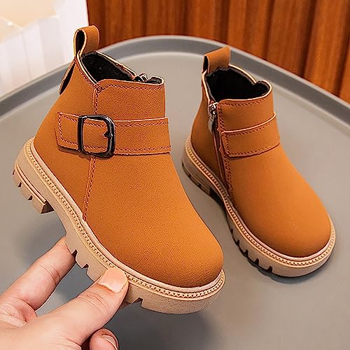 IWIHMIV Child Ankle Boots Slip On Cute Dress Booties Winter Shoes Ankle Boots for Toddler Girls Winter Shoes for Kids3