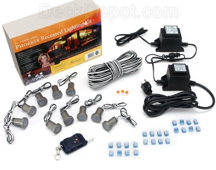 Aurora Phoenix Recessed LED Deck Light - Warm White - 10 Pack Lighting Kit