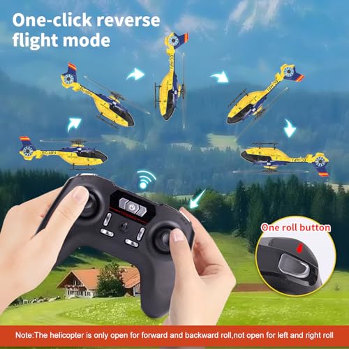 Hylukon F06 Remote Control Helicopter, 6-Axis Gyro RC Helicopter with Brushless Motors, Altitude Hold, Optical Flow Positioning Function and LED Lights, 2.4GHz Mini Aircraft Toy for Teens Adults - Thumbnail 7