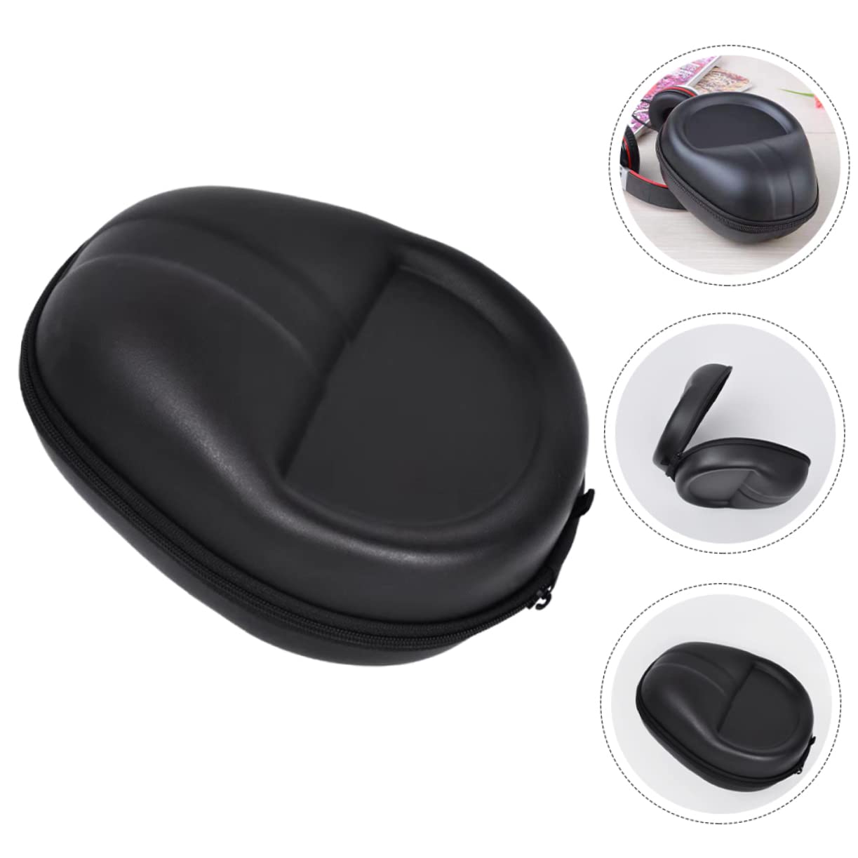 Angoily 3 Piezas Bolsa De Auriculares Bolsa Organizadora De Viaje Estuche De Transporte Bolsa Organizadora De Cables Bolsa De Transporte para Auriculares Viajar Eva sobre La Oreja Piedra