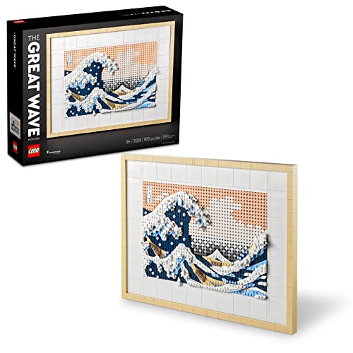 LEGO Art Hokusai The Great Wave Framed Japanese Wall Art Building...
