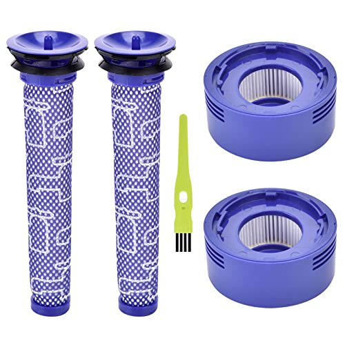 V8 Filter für Dyson 2 Stück V7 V8 HEPA-Nachmotorfilter Kit & 2 Vorfilter...