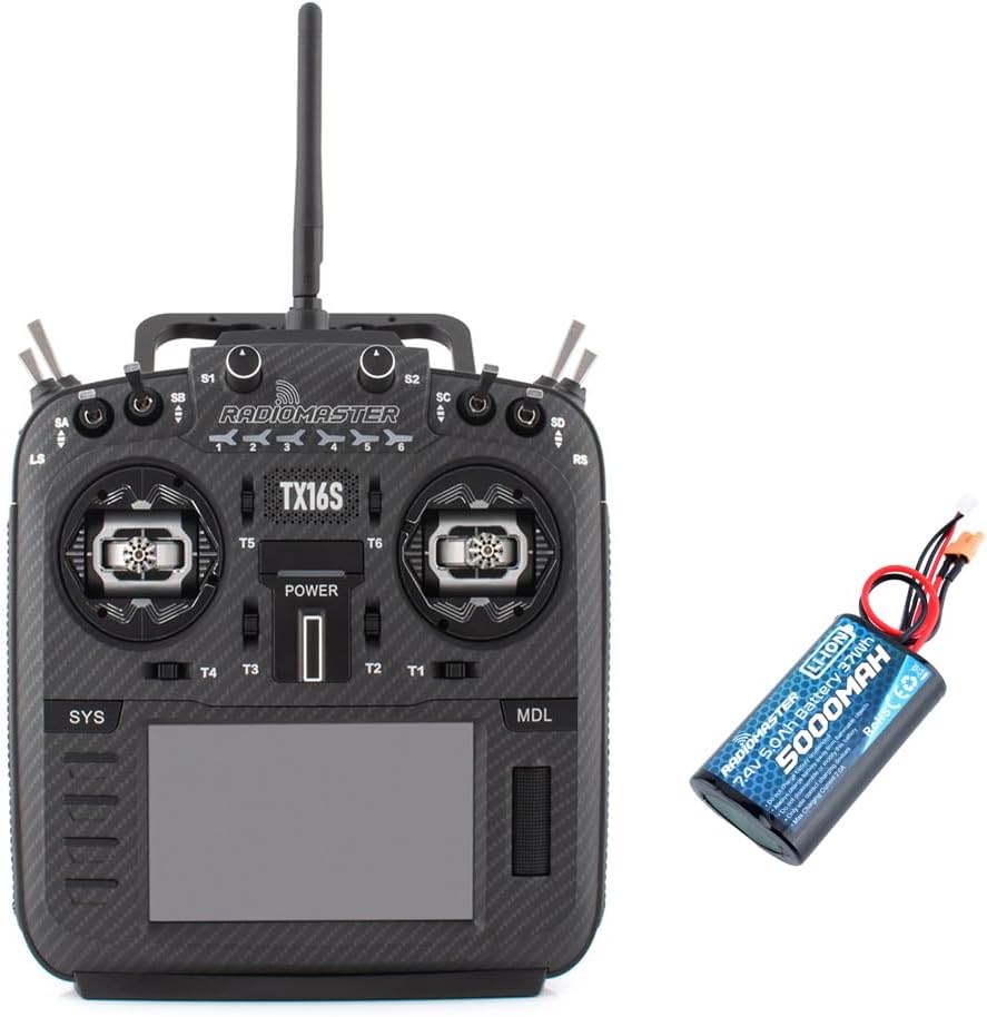 - TX16S MKII MAX with AG01 Hall Gimbals Radio Control System ExpressLRS or Multi-Protocol 4in1 (4IN1 Mode 2-Black with 5000)