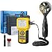 HOLDPEAK 846A Digital Anemometer for CFM with LCD Display for Wind Speed, Air Velocity, Air Flow, Temperature Measurement,Anemometer Handheld with Wind Velocity sensiors,Data Logger and Carry Case
