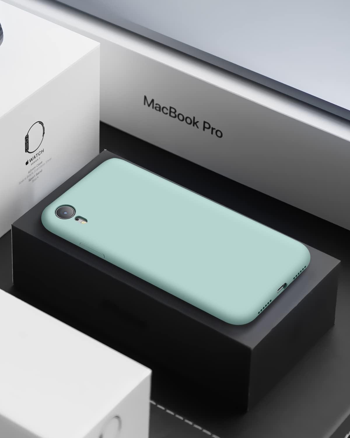 DTTO Compatible with iPhone XR Case, [Romance Series] Silicone Case with Hybrid Protection for iPhone XR 6.1 Inch - Mint Green