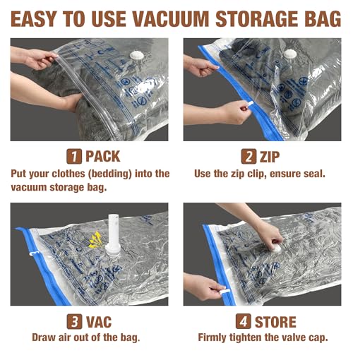 Image of Travel Vacuum Bags with Electric Pump, Vacuum Travel Bags for Luggage and Suitcase, Clothes Clothing, Small 10 Pack