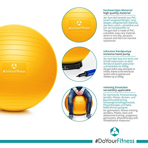 Palla da ginnastica con pompa per il gonfiaggio