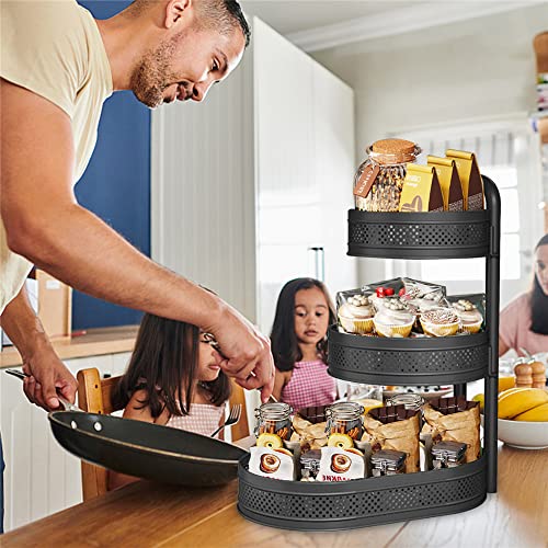 3 Livelli Lazy Susan Piatto Girevole portaspezie