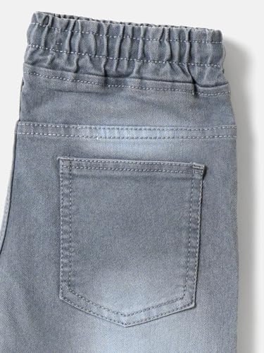 Image of Urbano Juniors Boys Mid Rise Regular Fit Washed Denim Jogger Jeans Stretchable