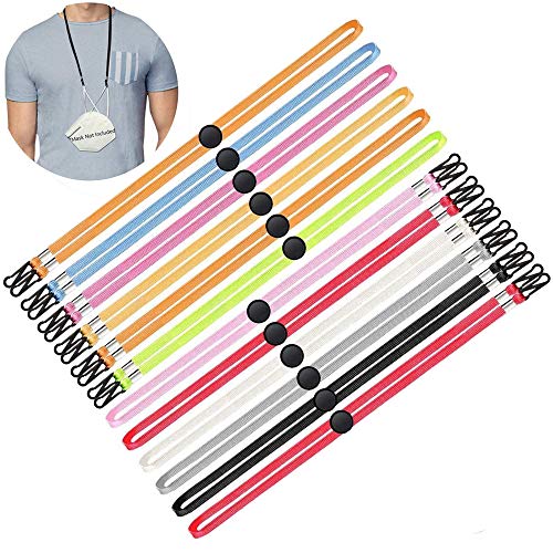 12 PCS Face Lanyard for Kids Adults,Adjustable Face Chain Holder Strap with Clips,Face Necklack Holder Strap to Keep Around Neck Handy for School Outdoor Sport