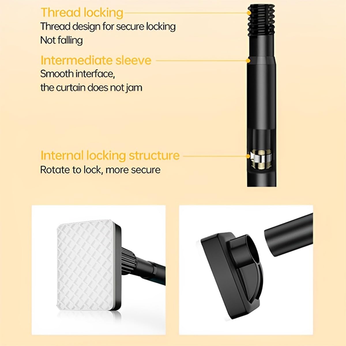 Bastoni per Tende a Pressione 40-500cm, Asta per Tenda Doccia in Acciaio Inossidabile per Bagno cucina e divisorio, Bastone per tenda da doccia estensibile senza trapano(Bianco,410-500cm)