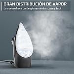 Rowenta Access Steam – Plancha vapor 2500 W, golpe 140 g/min y vapor continuo de 40g/min, suela Microsteam 300, punta precisa, sistema antical y protección antigoteo, azul, DW4301