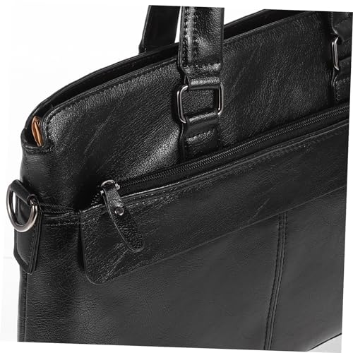 DOITOOL 1pc Pu Leather Business Briefcase Shoulder Bag for Men Capacity Work Tote Stylish Office Handbag Crossbody Design for Travel and Daily Use4