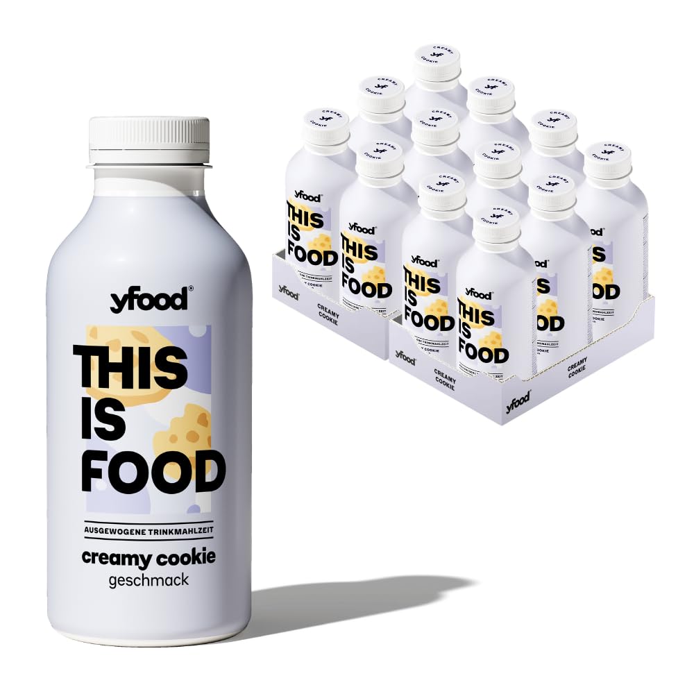 yfood Trinkmahlzeit Creamy Cookie, 12 x 500ml, mit 30 g Protein pro Drink