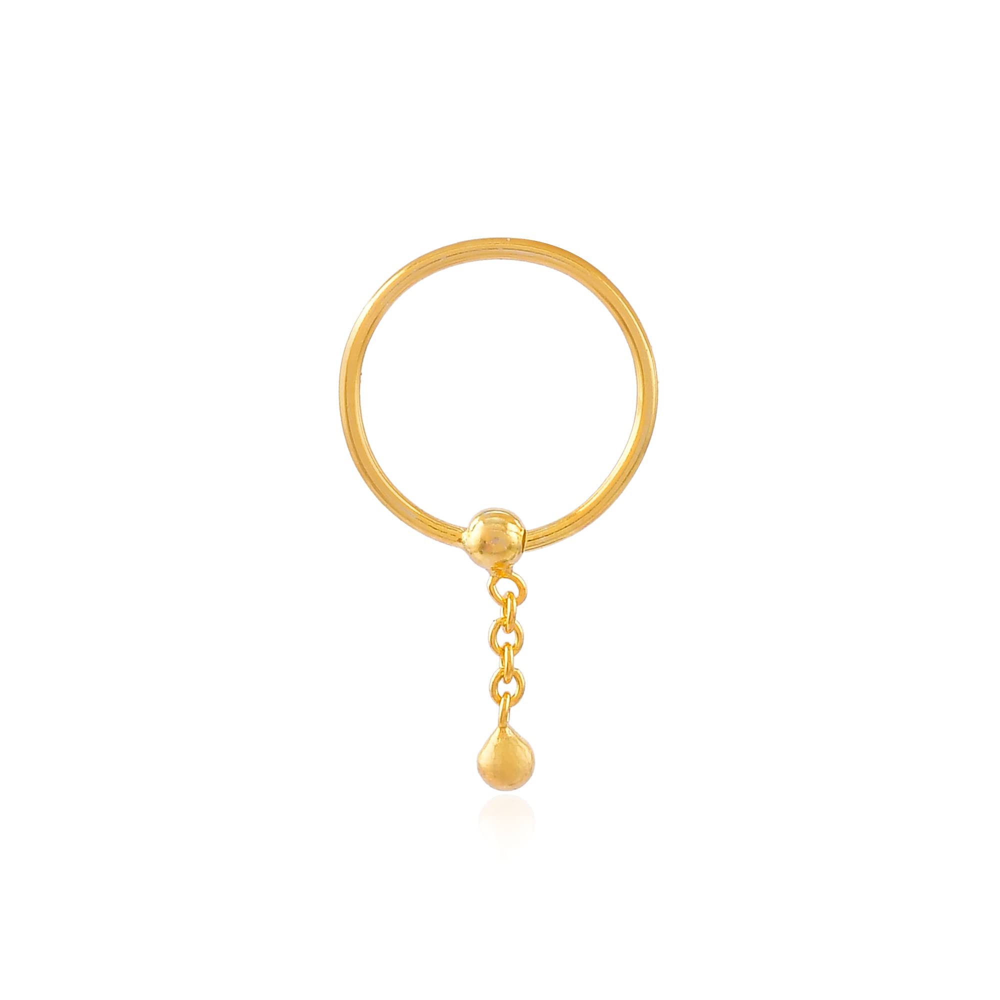 925 Sterling Silver Ball Charm Nose Ring & upper helix earring For Women (10mm- 1PC)-image-32