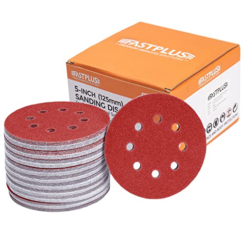 QWORK Schleifscheiben 150mm 50 Stück - Gemischte Körnungen 60-600 Für Exzenterschleifer