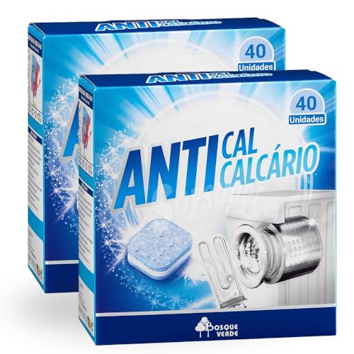 BVERDE Pastillas Antical para Lavadora, 40 Unidades, Pack de 2 Cajas