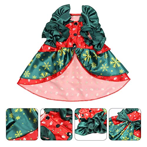 UKCOCO Capa de Animal de Estimação de Natal Com Impressão de Poliéster Floco de Neve Capa de Animal